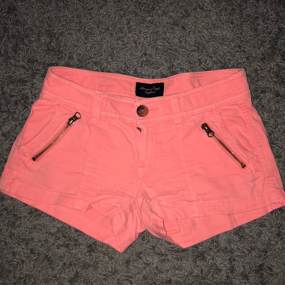 Bright colored AEO shorts